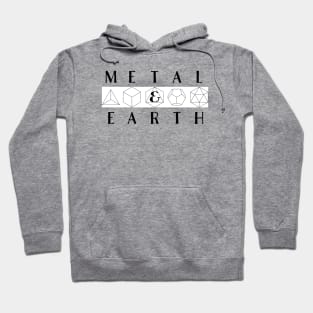 Metal and Earth Platonic Solids Hoodie